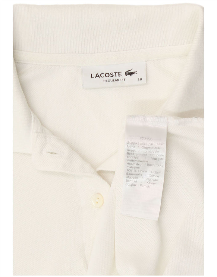 Polo da donna vestibilità regolare Lacoste taglia 38 cotone bianco medio