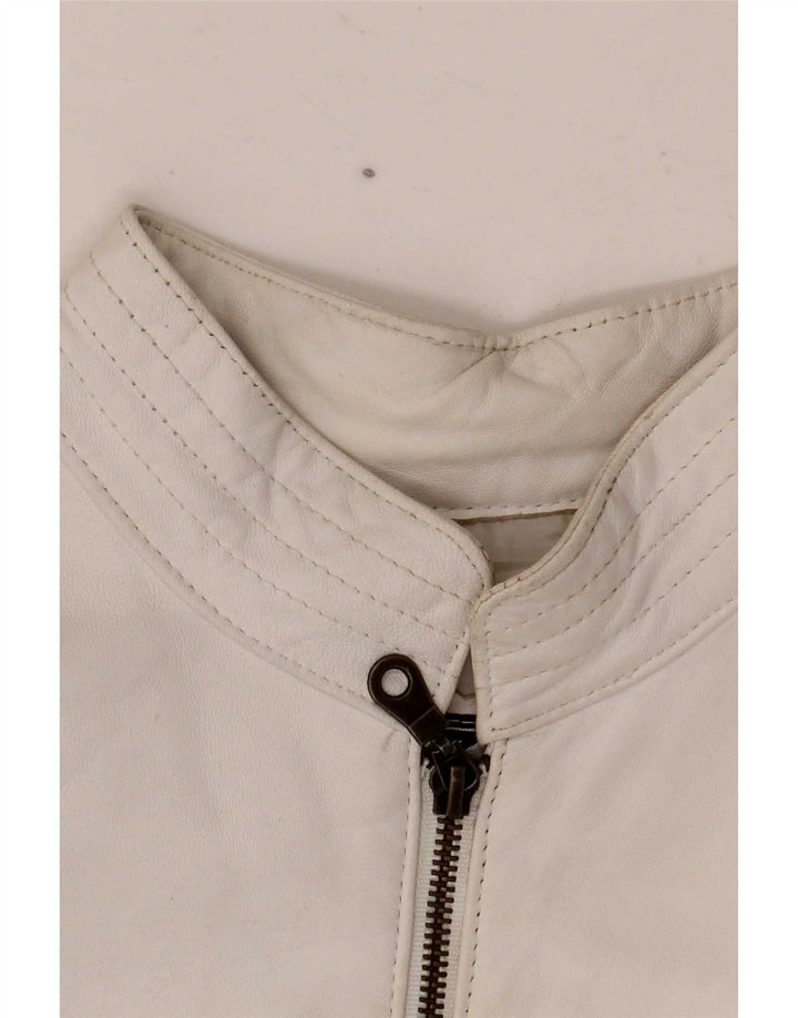 Giacca da corsa in pelle da donna Schegge IT 52 2XL Bianca
