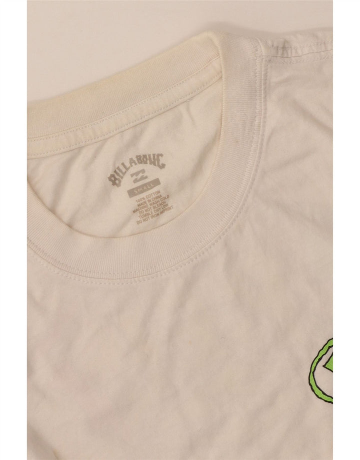 Billabong Mens Graphic T-Shirt Top Small White Cotton