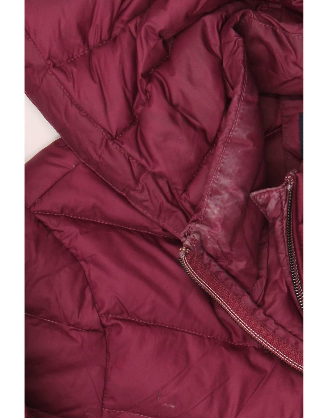 Cappotto imbottito con cappuccio da donna Marks & Spencer UK 12 Poliammide bordeaux medio