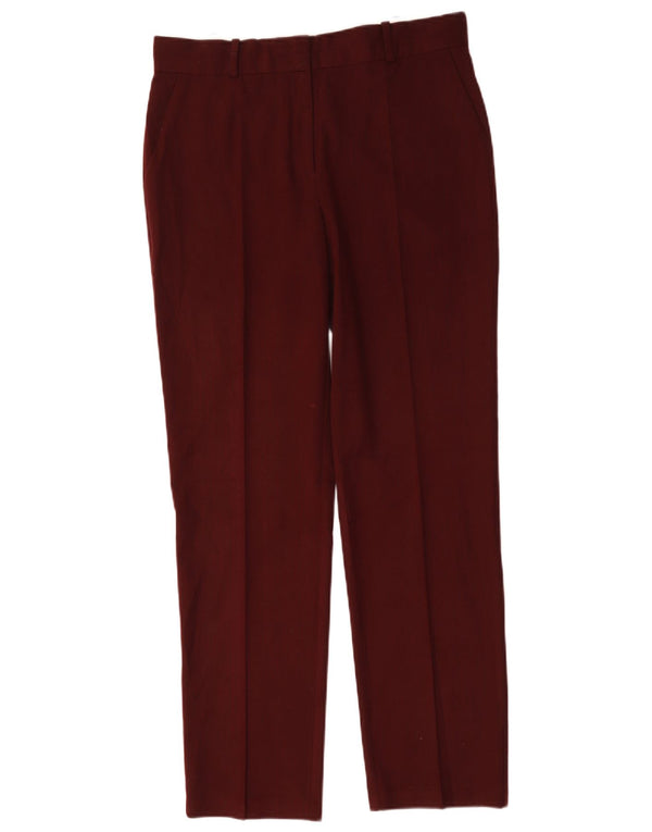 Marks & Spencer Damskie spodnie garniturowe z wysokim stanem UK 12 Medium W32 L31 Burgun