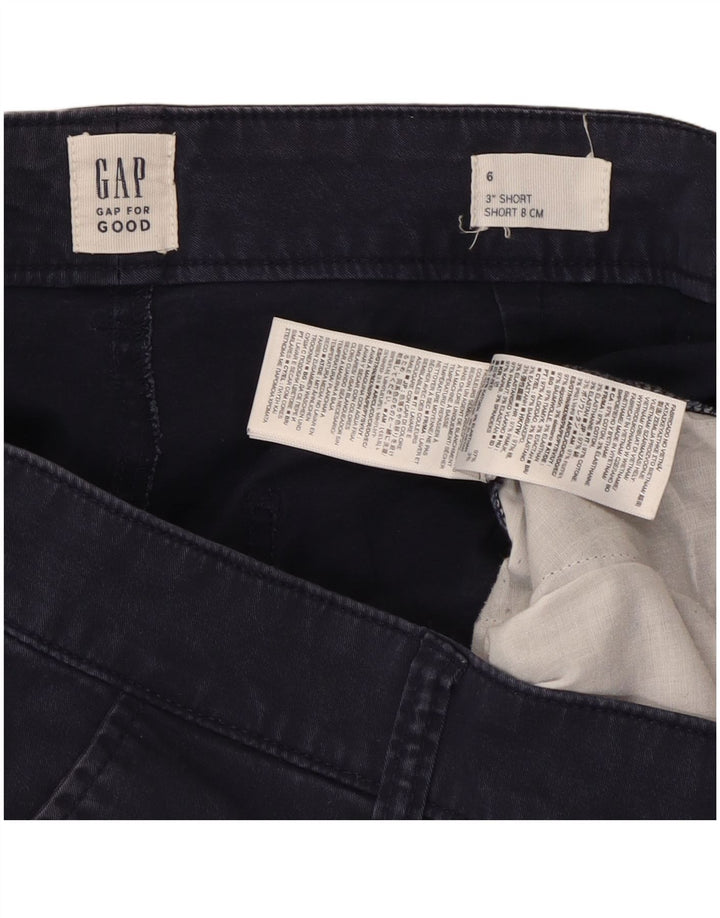Gap Womens Chino Shorts US 6 Medium W30  Navy Blue Cotton