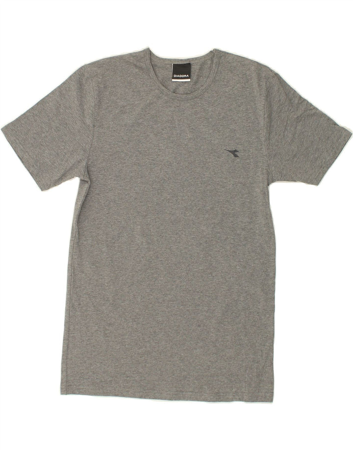 DIADORA Womens T-Shirt Top Medium Grey Cotton Vintage Diadora and Second-Hand Diadora from Messina Hembry 