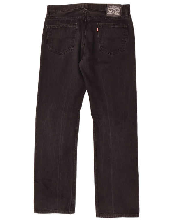 Levi's Mens Straight Jeans W34 L34 Black Cotton