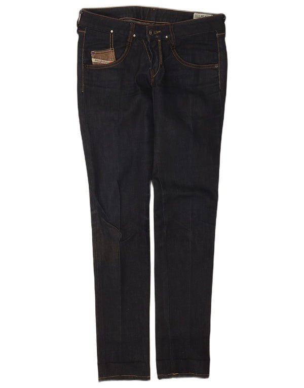 Diesel Womens Clush Low Waist Skinny Jeans W28 L32 Navy Blue Cotton