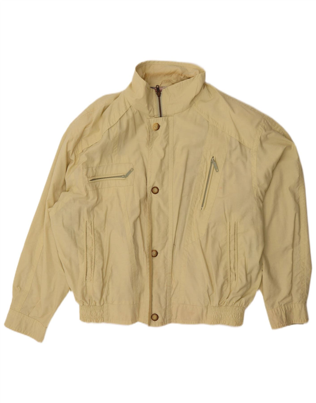 JUPITER Mens Bomber Jacket IT 50 Large Yellow Cotton