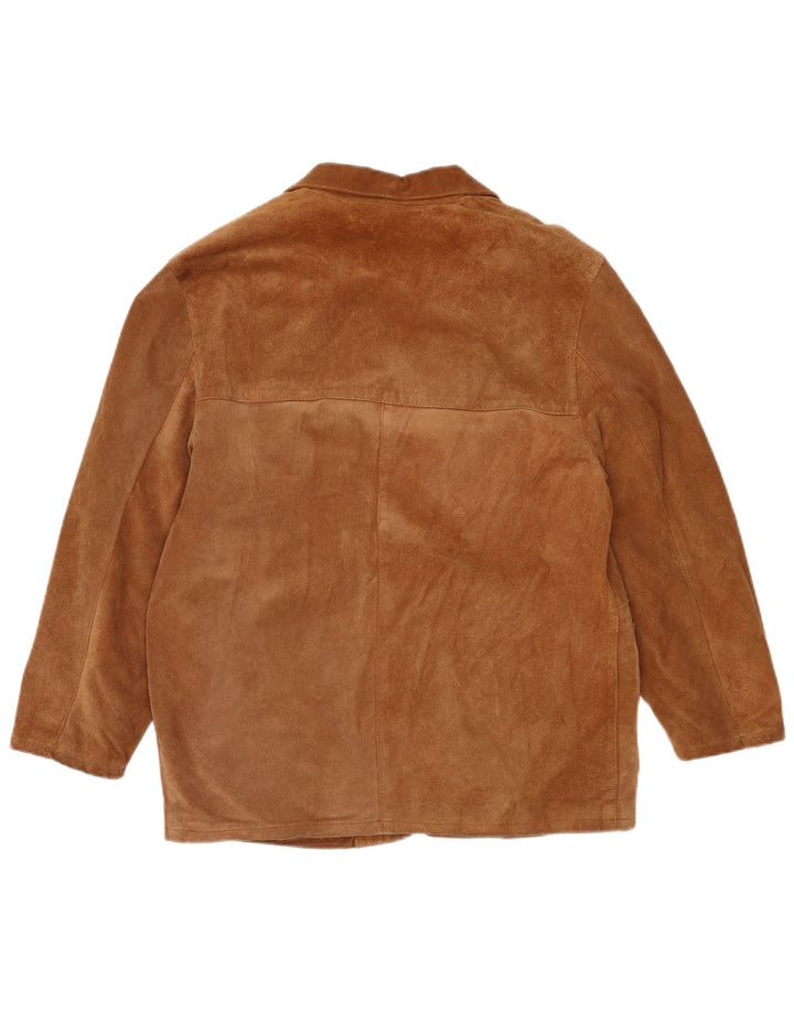 Vintage Damen Wildlederjacke IT 44 Mittelbraunes Leder