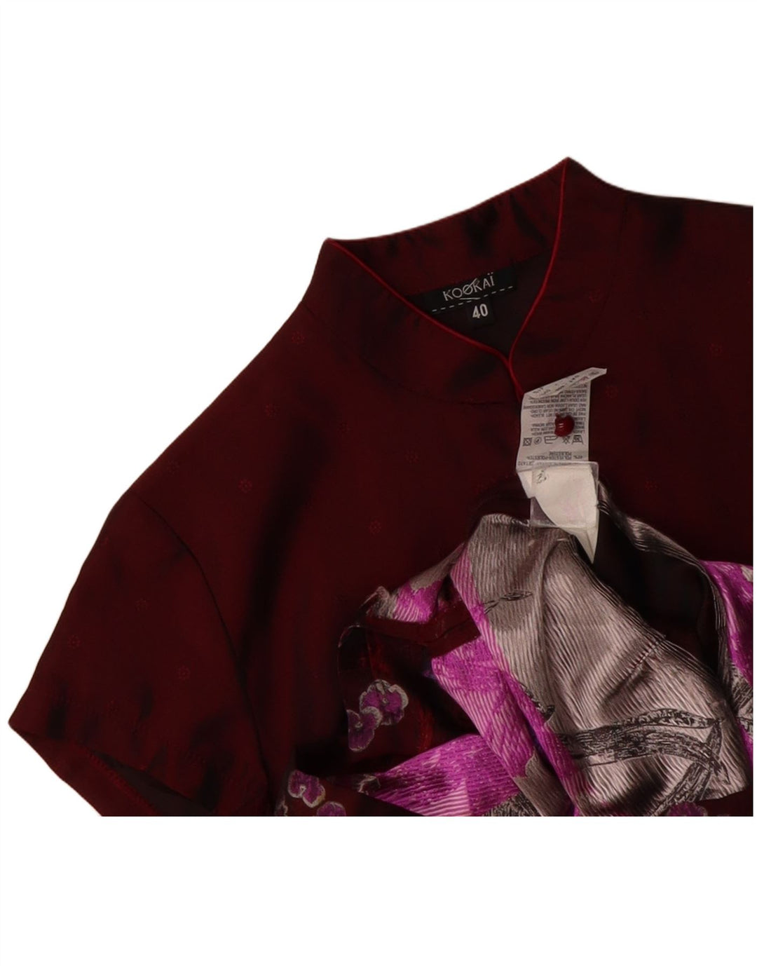KOOKAI Womens Sheath Dress EU 40 Medium Maroon Floral Polyester