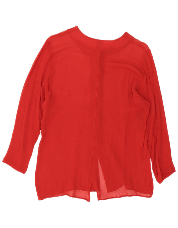 Camicia Benetton Donna IT 44 Viscosa Bordeaux Medio