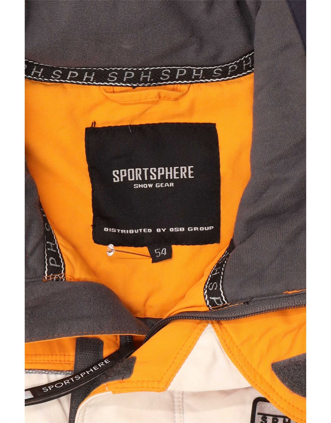 Sportsphere Herre Skijakke IT 54 2XL Orange Colourblock Nylon