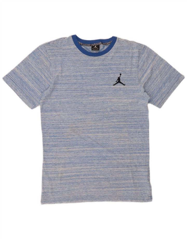 JORDAN Mens T-Shirt Top Small Blue Flecked Cotton
