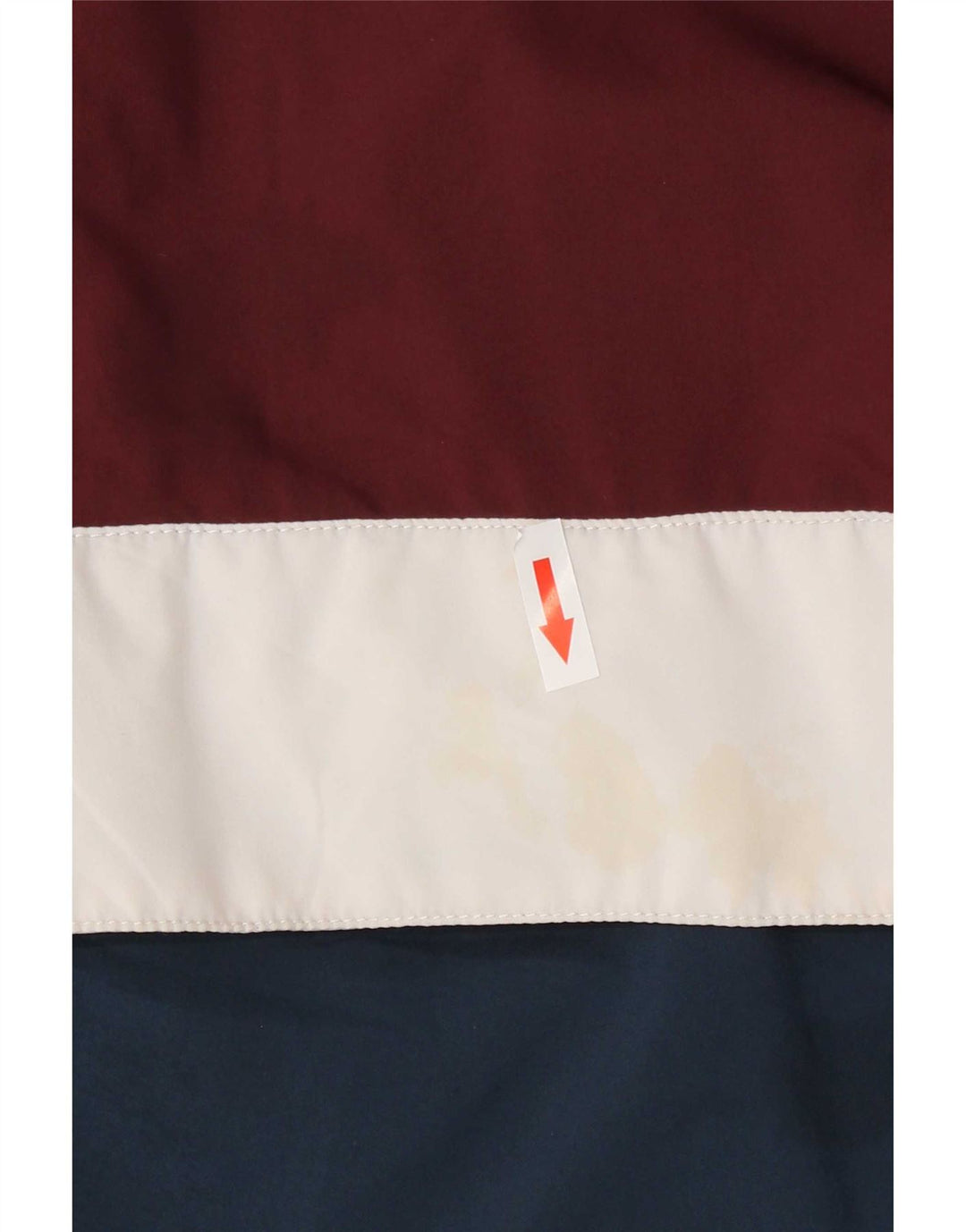 Vans Mens Hooded Pullover Rain Jacket UK 38 Medium Burgundy Colourblock