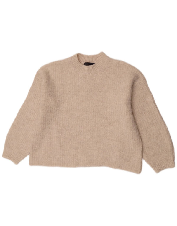 Marks & Spencer Dame sweater med rund hals DK 14 Medium Beige Akryl