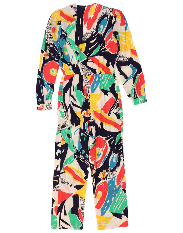 Vintage Womens Abstract Pattern Jumpsuit UK 12 Medium Multicoloured