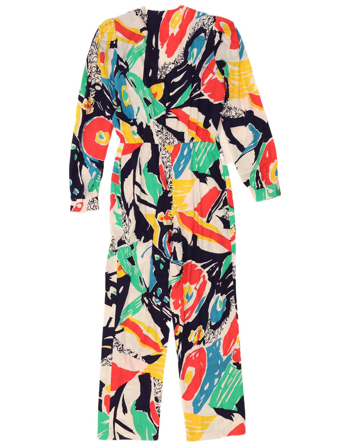 Vintage Womens Abstract Pattern Jumpsuit UK 12 Medium Multicoloured