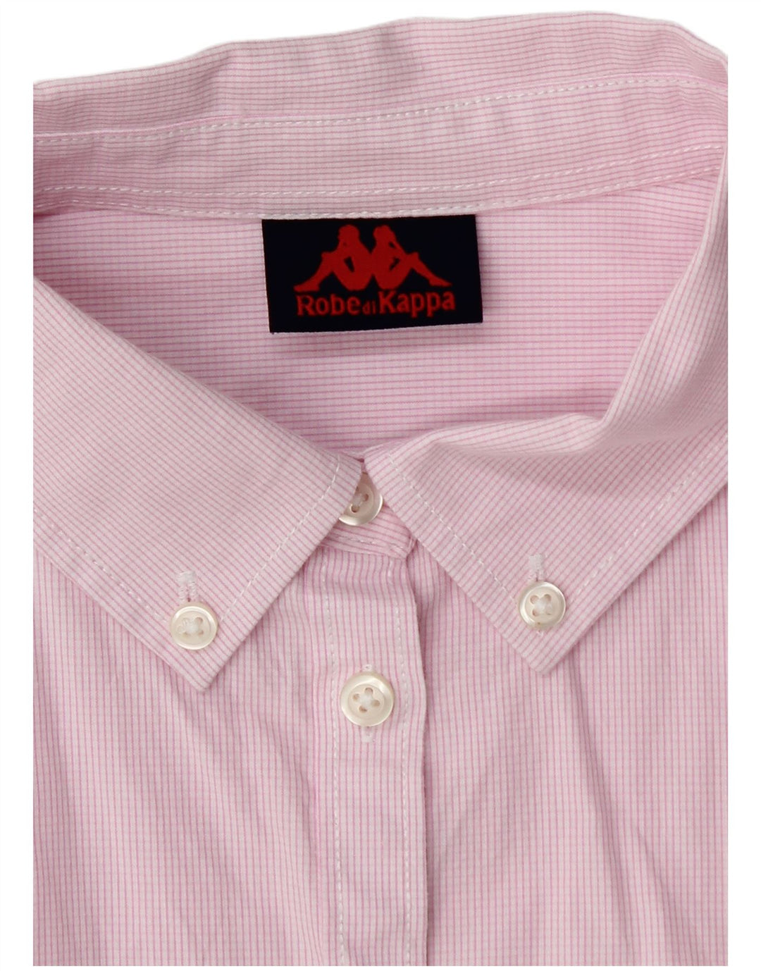 Kappa Womens Shirt UK 16 Large Pink Check Cotton