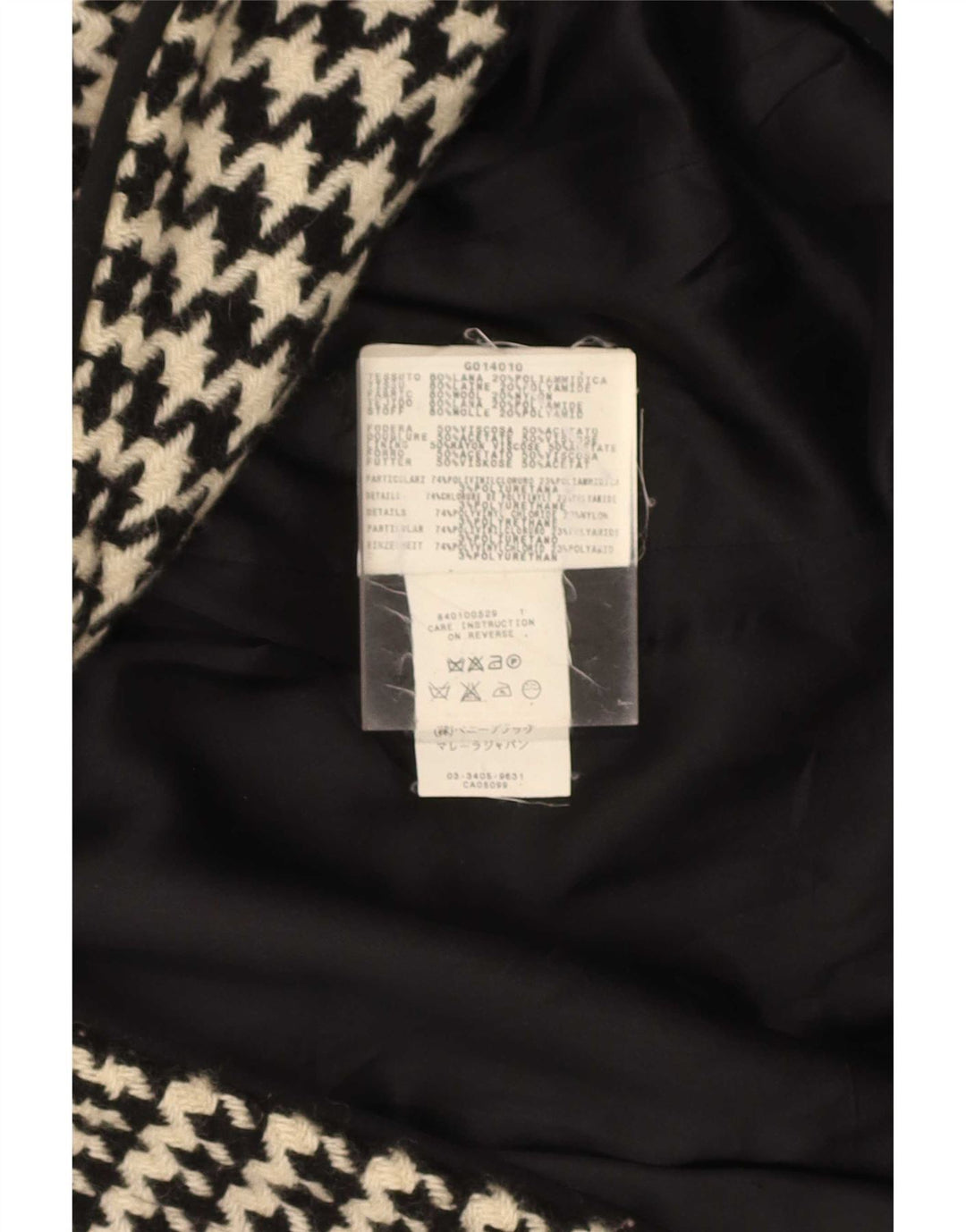 Penny Black Womens Regular Fit Overcoat IT 38 XS Houndstooth Wool