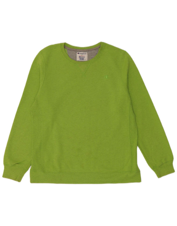 Champion Womens Sweatshirt Jumper UK 18 XL Green Cotton