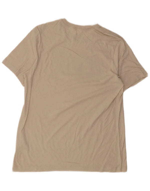 Camiseta gráfica masculina Nike grande algodão bege