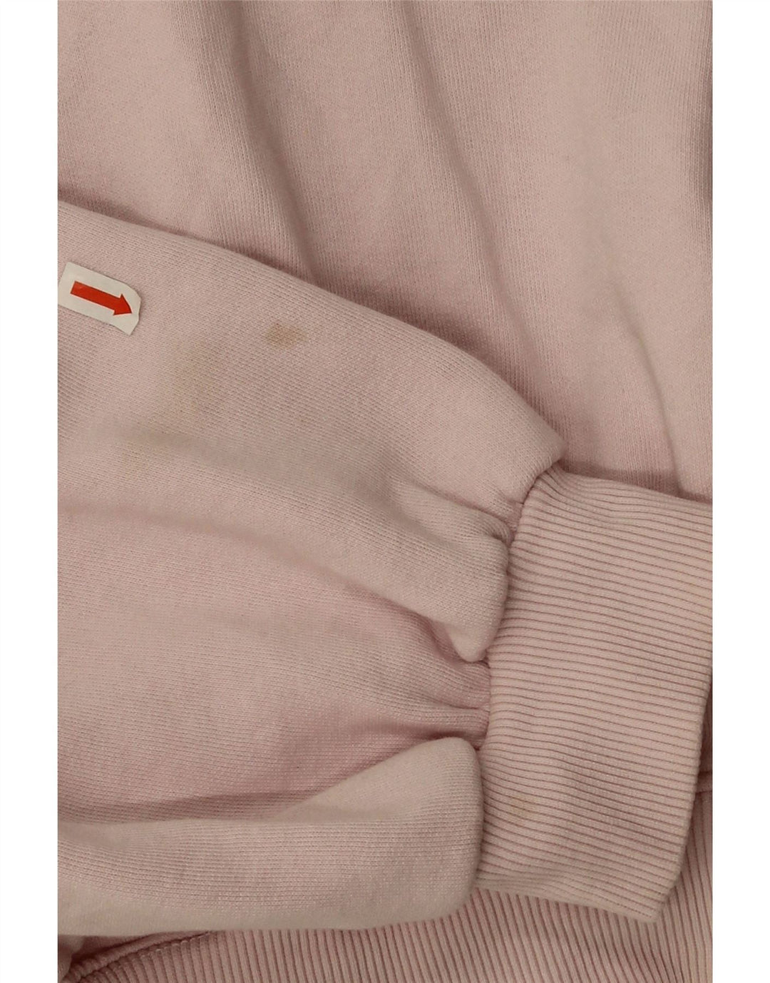 Zara Womens Crop Oversized Sweatshirt Jumper UK 14 Medium Pink Cotton