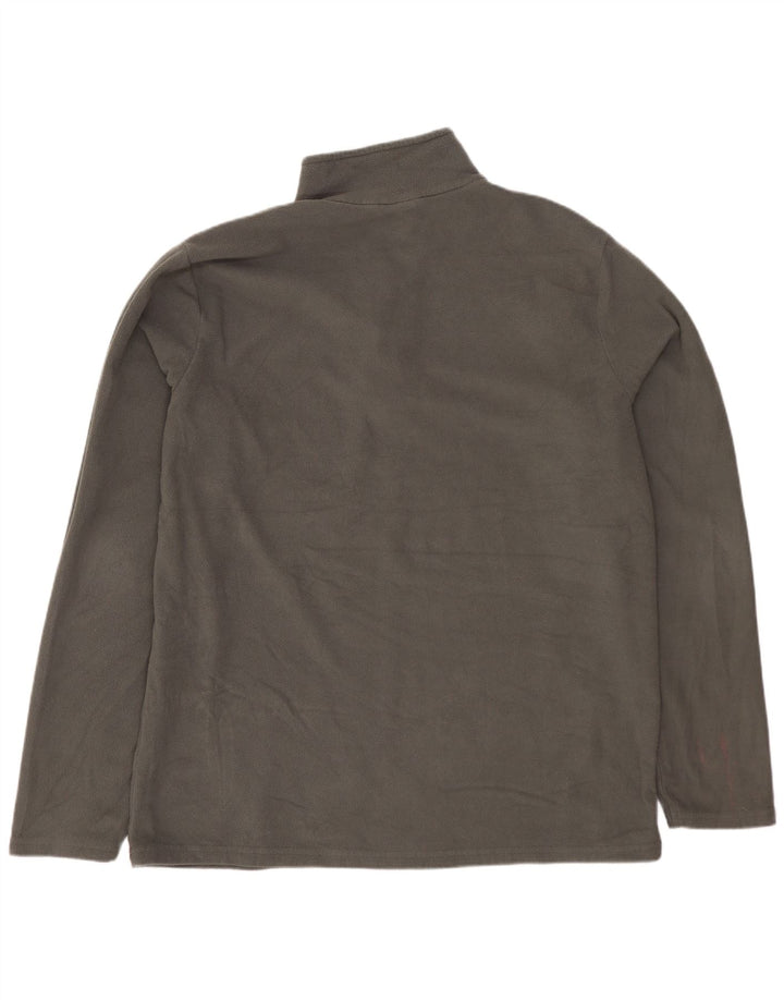 MOUNTAIN WAREHOUSE Herren-Fleecepullover mit Reißverschluss am Hals, großes graues Polyester