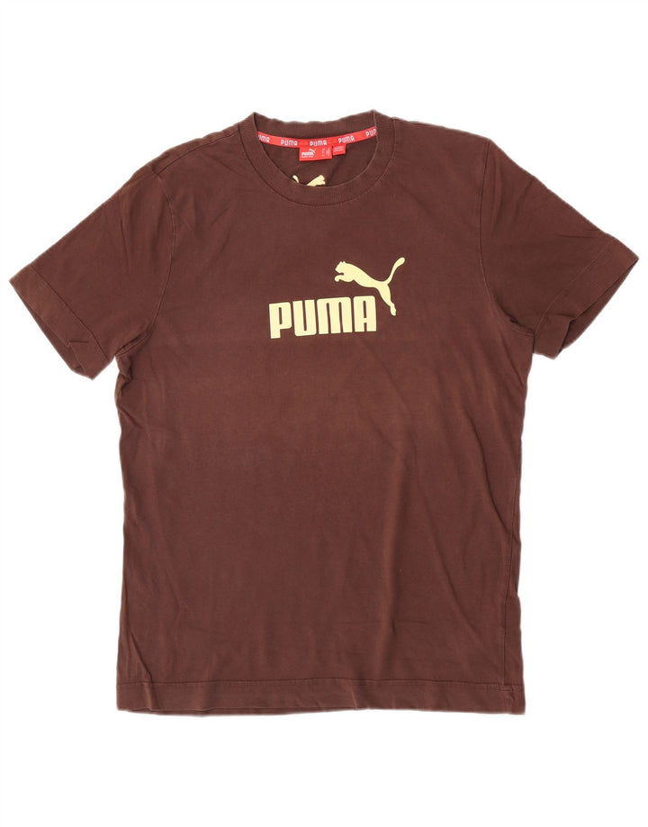 Puma Mens Graphic T-Shirt Top Medium Brown