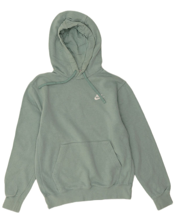 Nike Womens Oversized Hoodie Jumper UK 10 Small Green Cotton