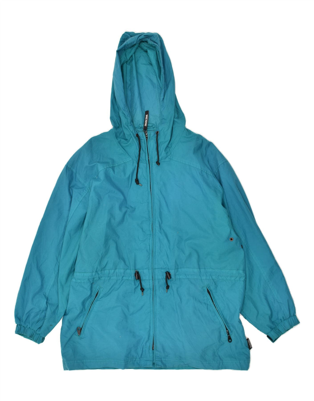 VINTAGE Mens Hooded Rain Jacket UK 38 Medium Blue Vintage Vintage and Second-Hand Vintage from Messina Hembry 