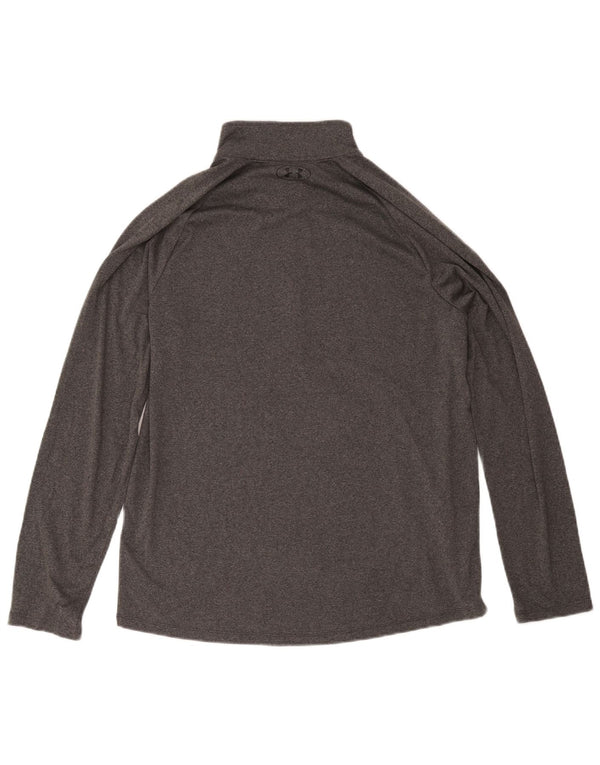 Maglia da ginnastica Under Armour da uomo con zip e collo, grande, grigia