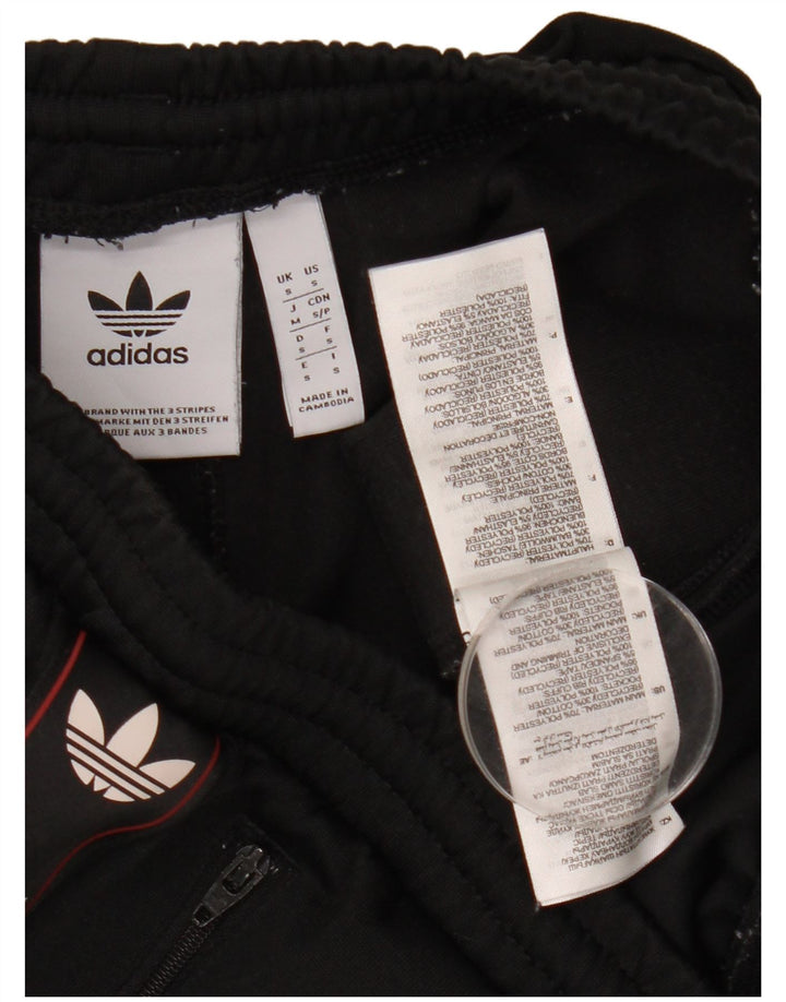 Adidas Mens Graphic Tracksuit Trousers Joggers Small  Black Polyester