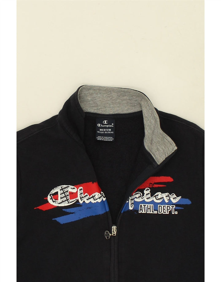 CHAMPION Boys Graphic Tracksuit Top Jacket 9-10 Years Medium  Navy Blue | Vintage Champion | Thrift | Second-Hand Champion | Used Clothing | Messina Hembry 