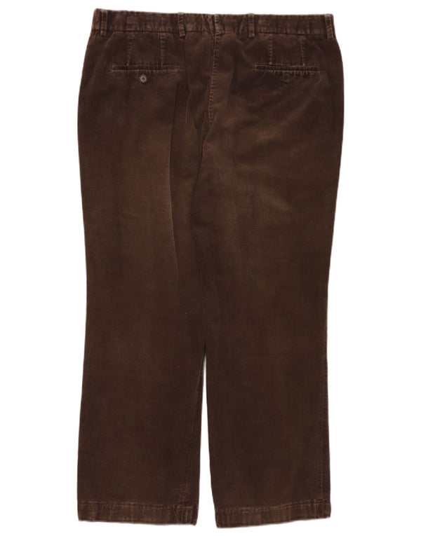 Мужские прямые вельветовые брюки Zara EU 46 XL W36 L29 коричневые, полиэстер