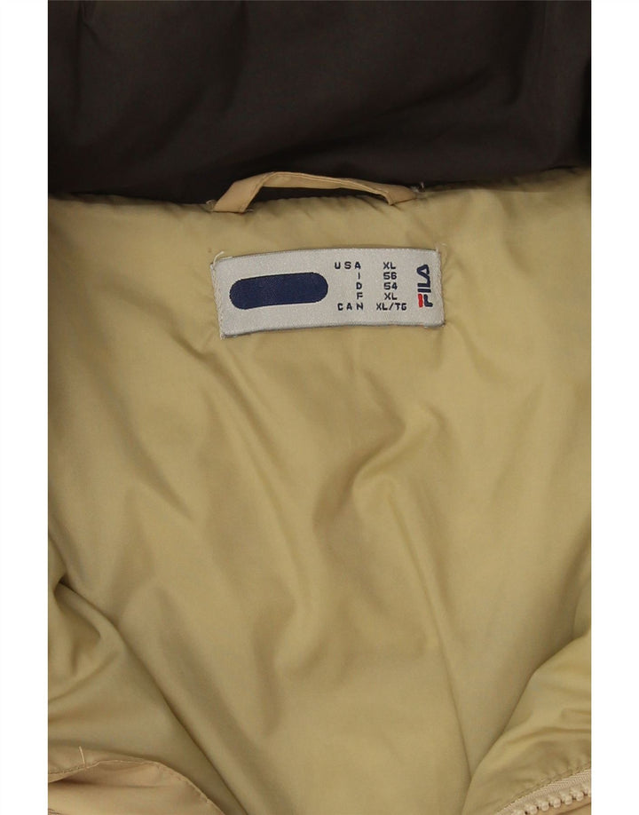 Fila Herren Wattierte Jacke UK 42 XL Beige Polyester