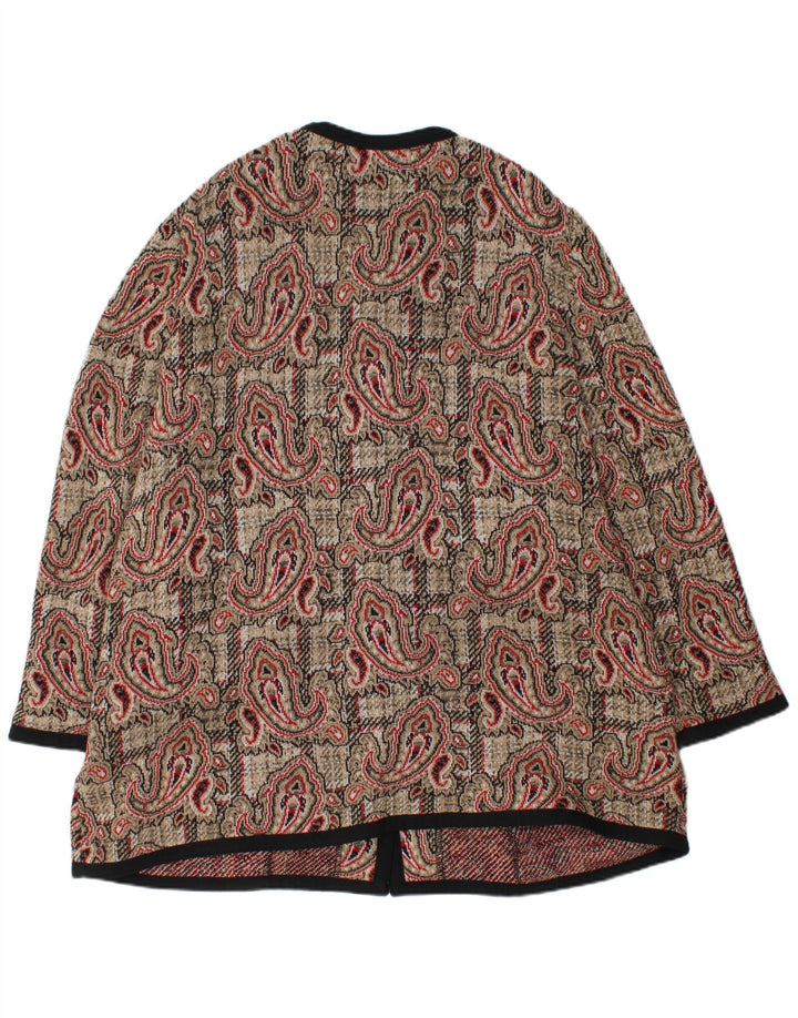 Liola Damska marynarka zapinana na 5 guzików UK 24 4XL Wielokolorowa wełna Paisley