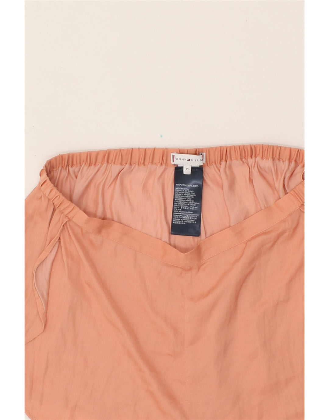 TOMMY HILFIGER Womens Sport Shorts UK 14 Medium  Pink Polyester Vintage Tommy Hilfiger and Second-Hand Tommy Hilfiger from Messina Hembry 