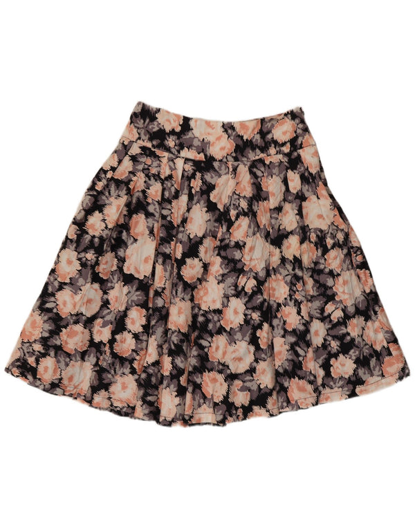 Gonna a pieghe da donna Laura Ashley UK 10 piccola W29 floreale multicolore
