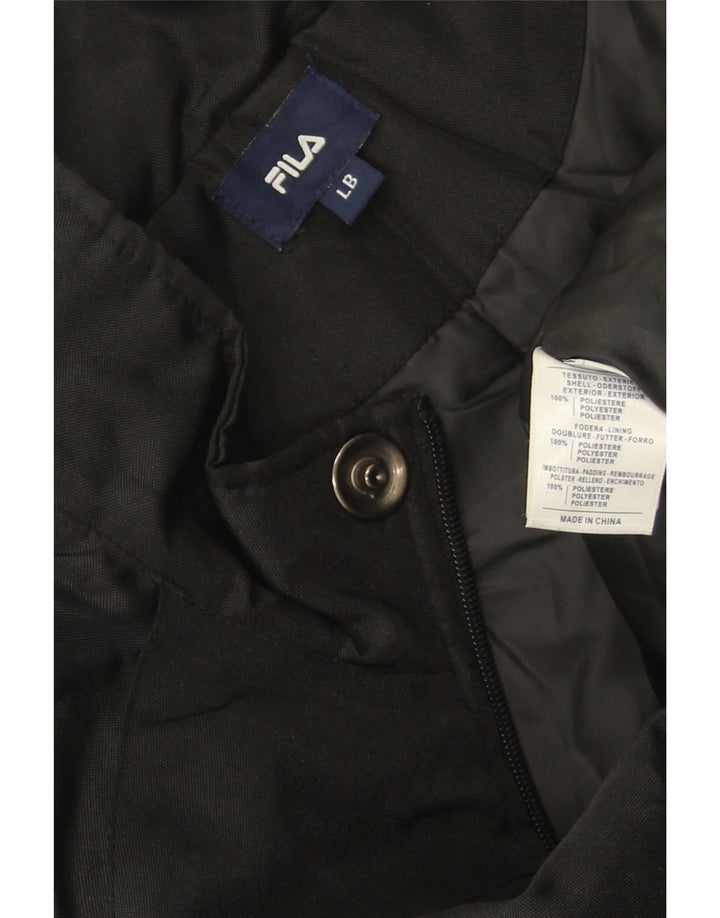 Fila Boys Windbreaker Jacket 13-14 Years Large Black Polyester