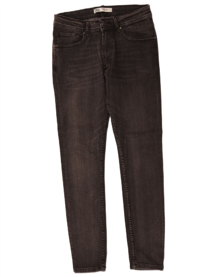 Jeans slim da uomo Zara EU 40 medio W31 L28 cotone grigio