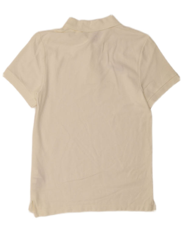 Nike Mens Polo Shirt Small Off White Cotton