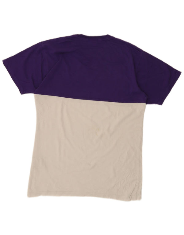 Vans Mens Classic Fit T-Shirt Top Medium White Colourblock Cotton