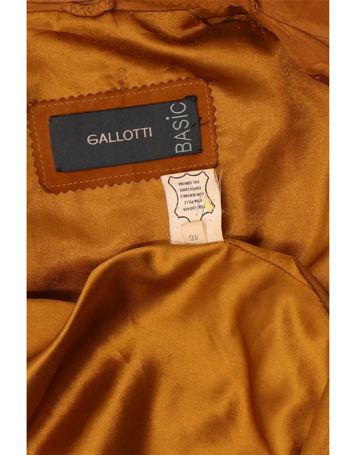 Gallotti Womens Suede Overcoat EU 46 XL Beige Leather