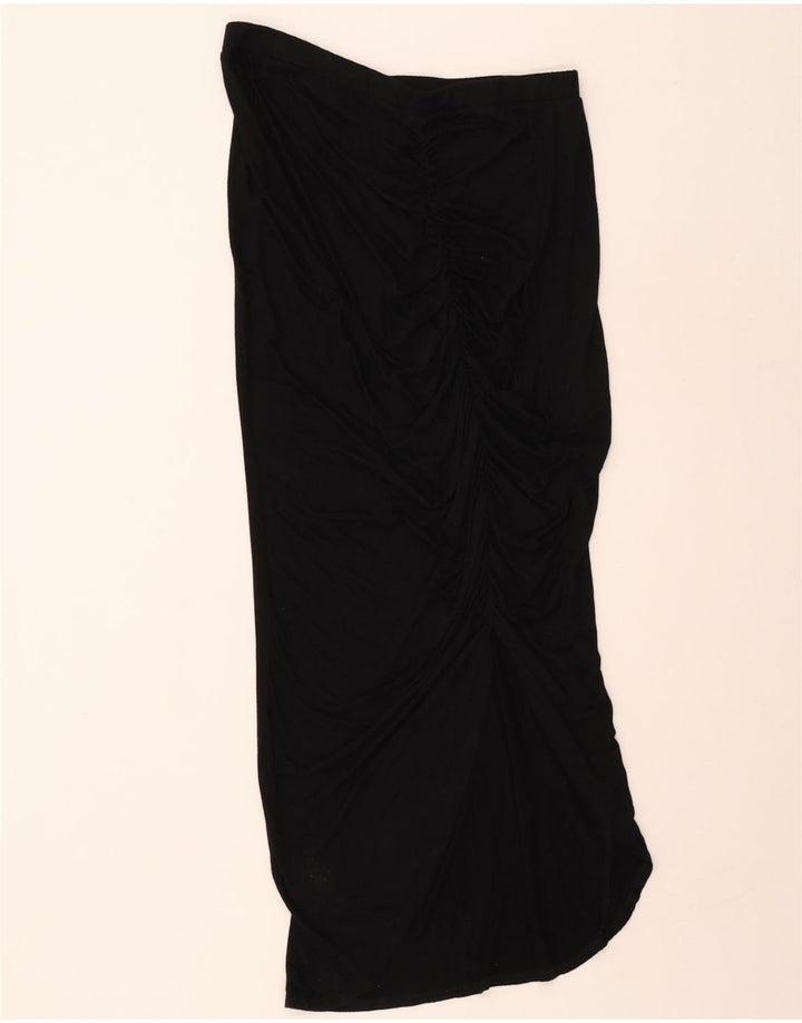 MOSSIMO Womens Midi Skirt UK 16 Large W34 Black Rayon Vintage Mossimo and Second-Hand Mossimo from Messina Hembry 
