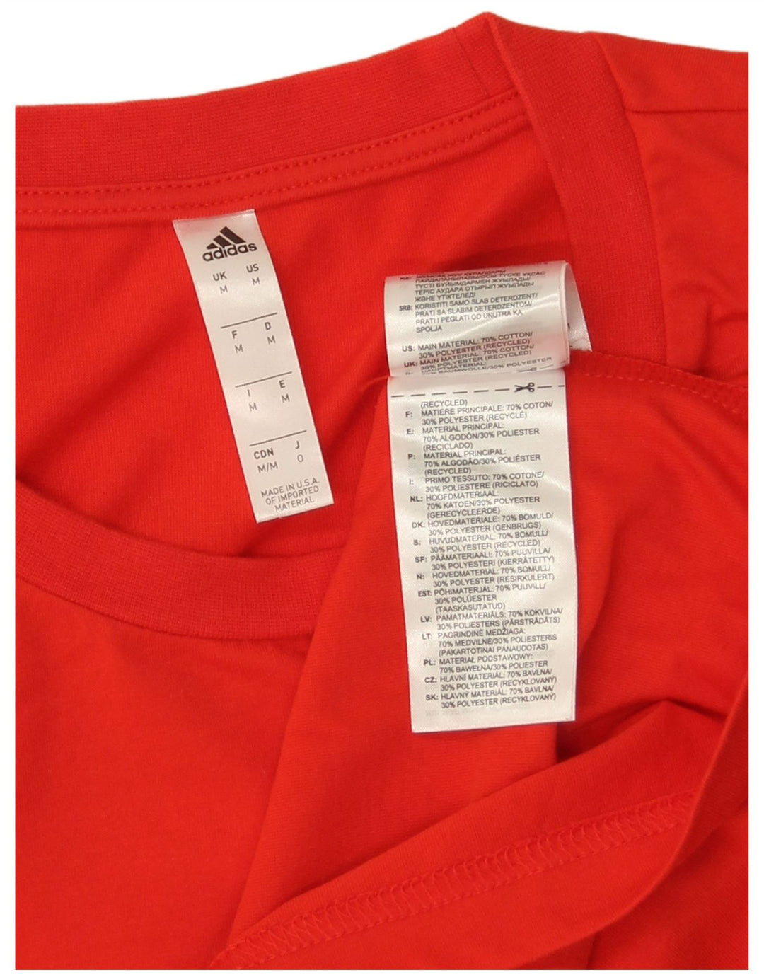Adidas Herre grafisk T-shirt Top Medium Rød Bomuld
