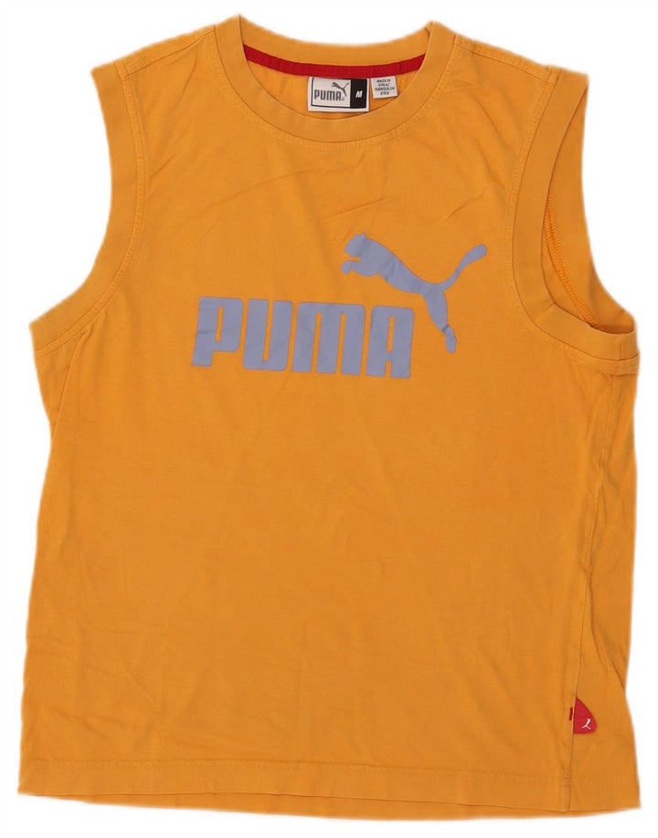 Puma Mens Graphic Vest Top Medium Yellow