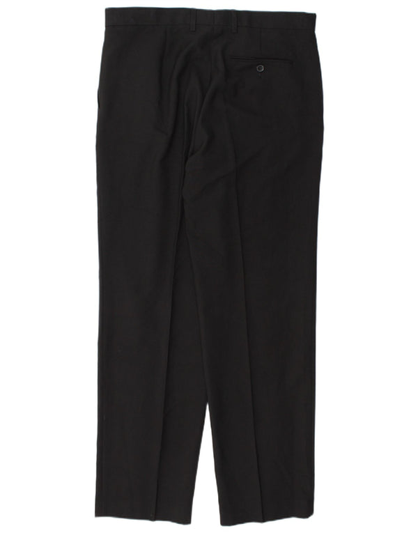 Pantaloni de costum pentru bărbați Marks & Spencer L36 L33 Poliester negru