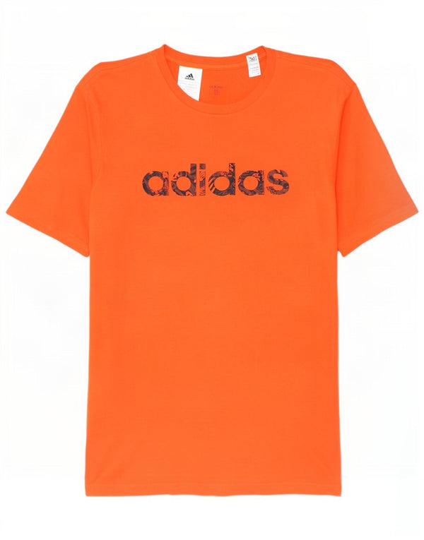 Adidas Jungen Grafik T-Shirt Top 15-16 Jahre Orange Baumwolle