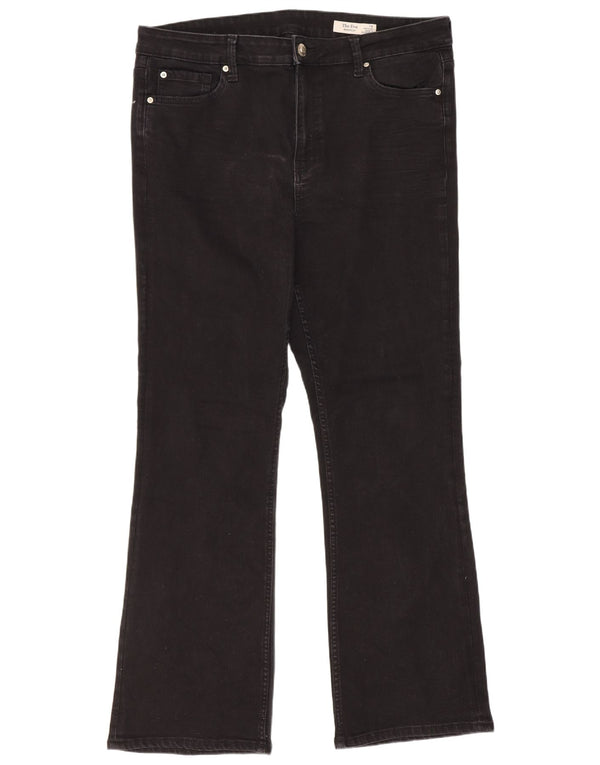 Marks & Spencer Womens The Eva Bootcut Jeans UK 16 Large W34 L30 Black