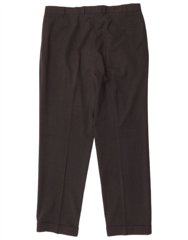 Marks & Spencer Mens Pegged Suit Trousers W36 L31 Grey Polyester