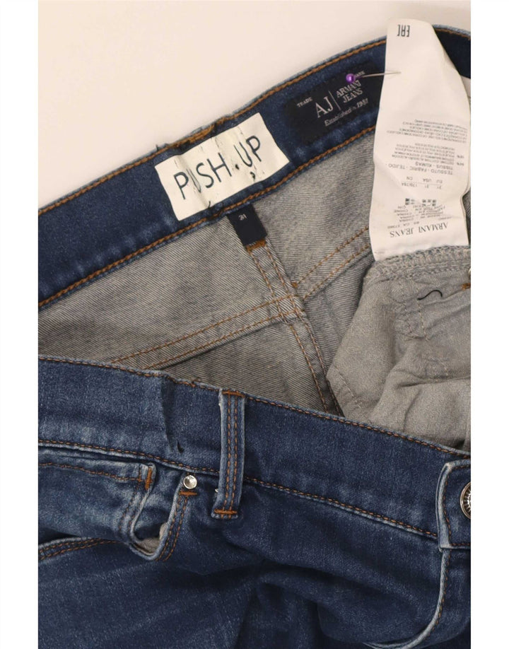 Armani Womens Slim Jeans W31 L27 Blue Cotton
