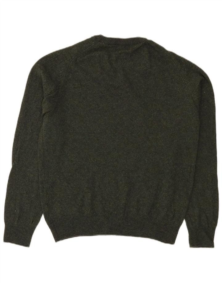 Marks & Spencer Herre sweater med rund hals, mellemgrøn uld